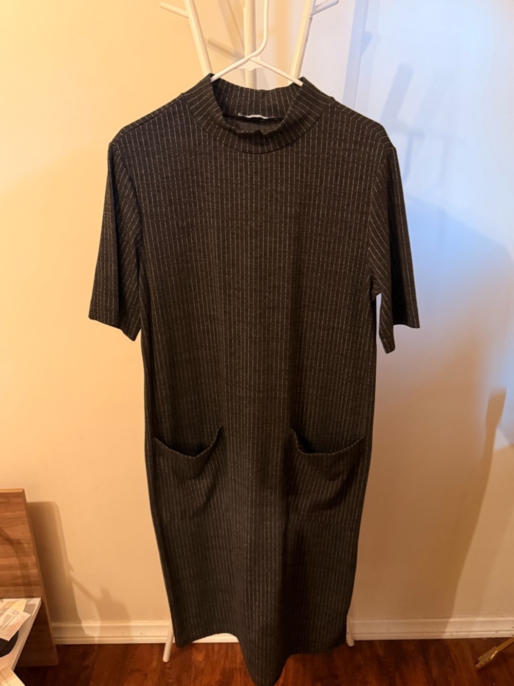 Zara Black Pinstripe Top